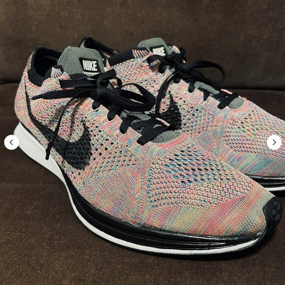 NIKE FLYKNIT RACER MULTICOLOR Rainbow MENS 11.5 US 526628-004 Version 1 2013